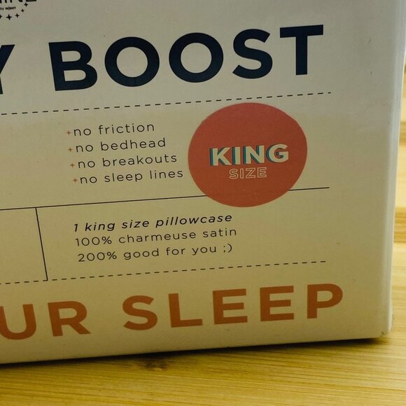 Shine by Night Beauty Boost Hydrating Satin Pillowcase King Size Pillow NEW - Picture 2 of 6